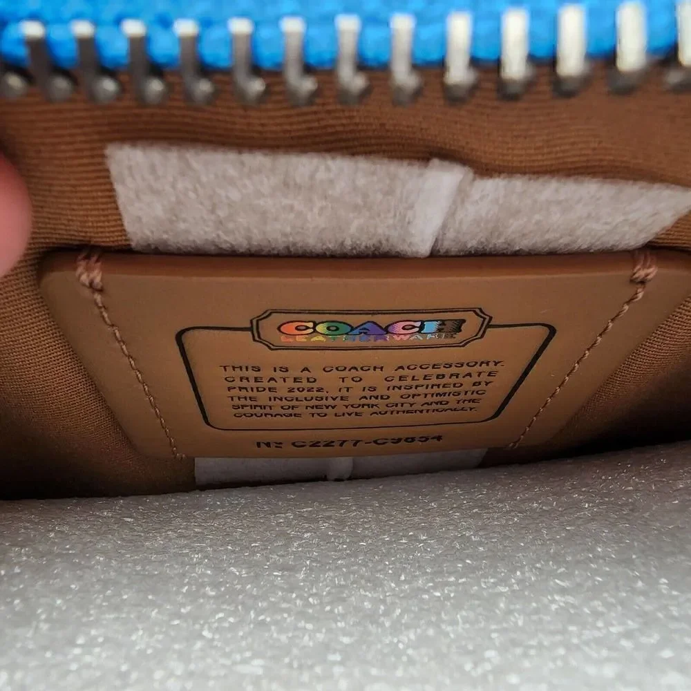 NWT Coach C9854 Holden Crossbody Rainbow Coach Gunmetal Chalk Multi Pride